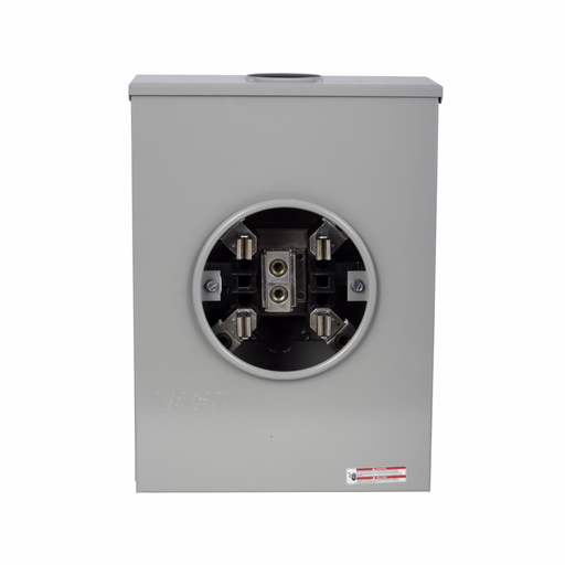 Product image for Cutler-Hammer UNRRS213CEUSE meter socket, 3 5/16 in hub cover plate, 200A, Overhead/underground, Hub cover plate, #6-350 kcmil, Four-jaw, Single-phase, #6-350 kcmil, Sockets:1, Three-wire, Ring, 600V