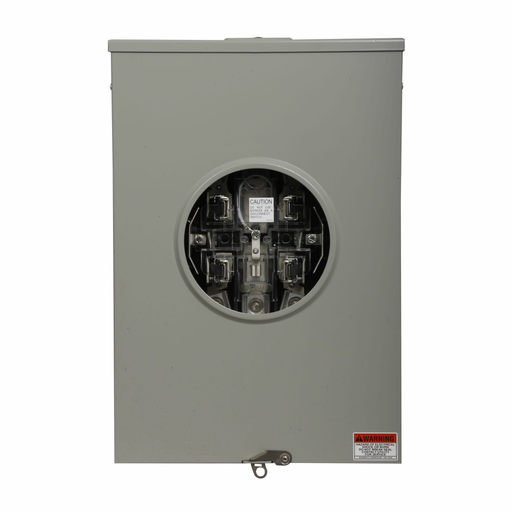 Product image for Cutler-Hammer UTE5213CCH meter socket, Comm, 200A, Over/under, 3-5/16 inch hub cover plate, #6-350 kcmil, 5-jaw, 1-ph, #6-350 kcmil, Lever bypass, Gnd conn (#14-#2 Cu), Triplex, Three-wire, Ringless, 60