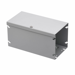 B-Line 44120-3RAHS-NK 4" x 4" x 120" 3RAHS NK wireway, Thru holes, No knockouts, Hinged cover, NEMA 1, Aluminum, Hinged, ANSI 61 gray, 0.08 inch