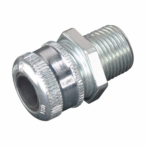 Eaton Crouse-Hinds series CGB cable gland bushing, Neoprene, 80°C, 3/8" or 1/2" NPT, Cable sealing range: 0.375-0.437"