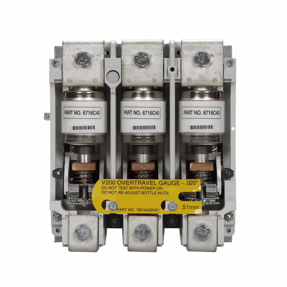 Product image for Cutler-Hammer V201K5CJZ1 NEMA Non-Reversing Vacuum Contactor, 270A, 110-120V coil, Removable Line and Load Lugs