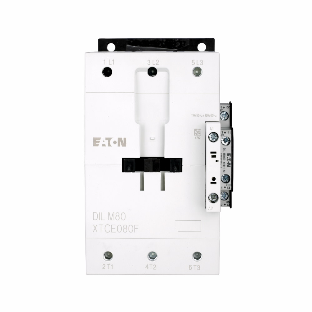 Cutler-Hammer XTCE080FS1B XT IEC contactor, 80A, Side-mounted, 220 Vac 50 Hz, 240 Vac 60 Hz, 1NO-1NC, 80A, Frame F, 90 mm, 50-60 Hz, 7.5, 15, 15/25, 30, 60, 75 hp(1/3PH@115, 200, 230/200, 230, 460, 575 Product image for Cutler-Hammer XTCE080FS1B XT IEC contactor, 80A, Side-mounted, 220 Vac 50 Hz, 240 Vac 60 Hz, 1NO-1NC, 80A, Frame F, 90 mm, 50-60 Hz, 7.5, 15, 15/25, 30, 60, 75 hp(1/3PH@115, 200, 230/200, 230, 460, 575