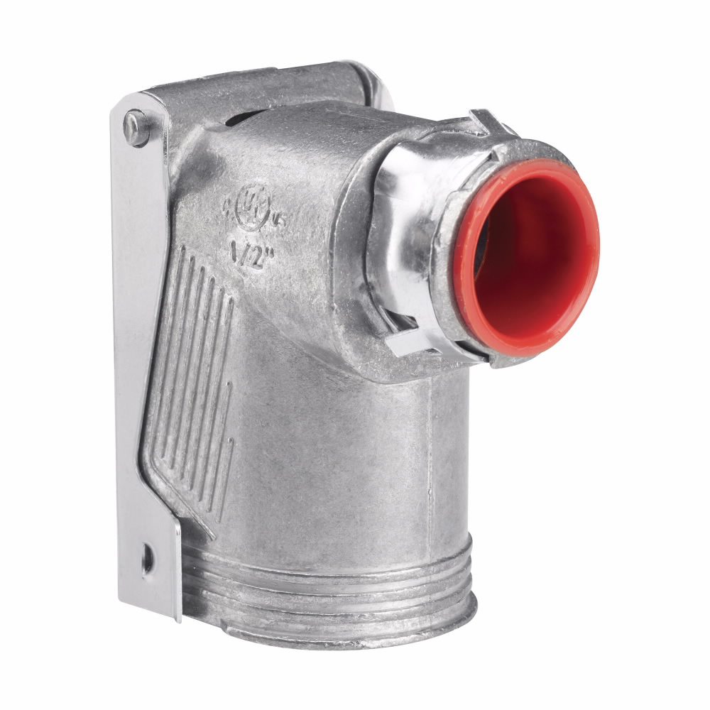 Product image for Crouse-Hinds Series 50MCQ90 1/2 Inch 90 Degrees AC/MC Connector