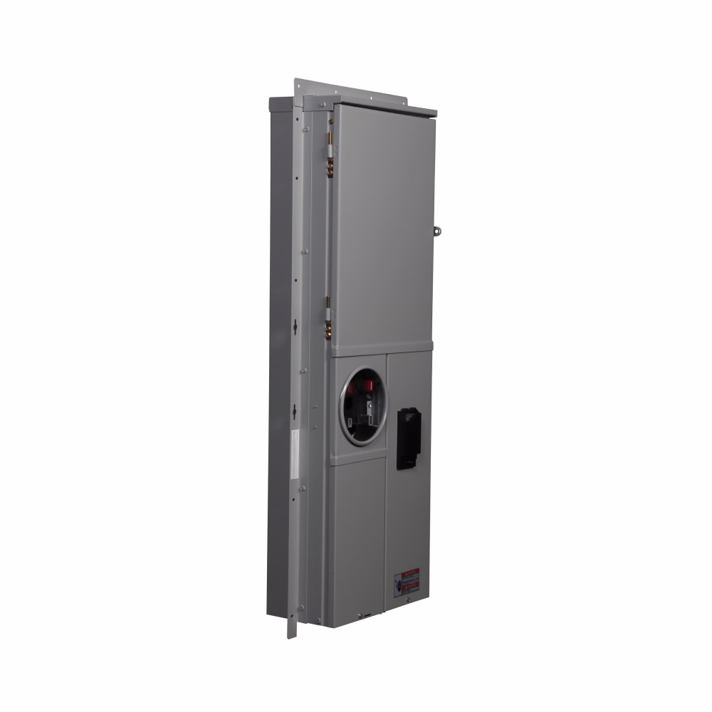 Product image for Cutler-Hammer MBED3042B225BF Meter Breaker EUSERC Type BR , 7 in deep design, BW2225 main breaker, 225A, 120/240V, Ring, 30 spaces, 42 circuits, 10 kAIC, Semi-flush/stucco mounting, Aluminum bus, UG fee