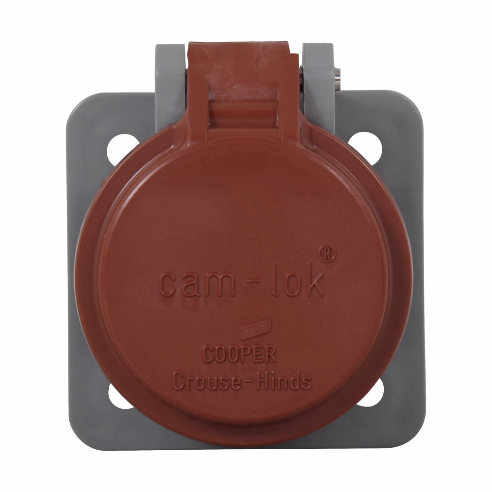 Product image for Crouse-Hinds E1016SC-35 Green Thermoplastic NEMA 3R Snap Receptacle Cover