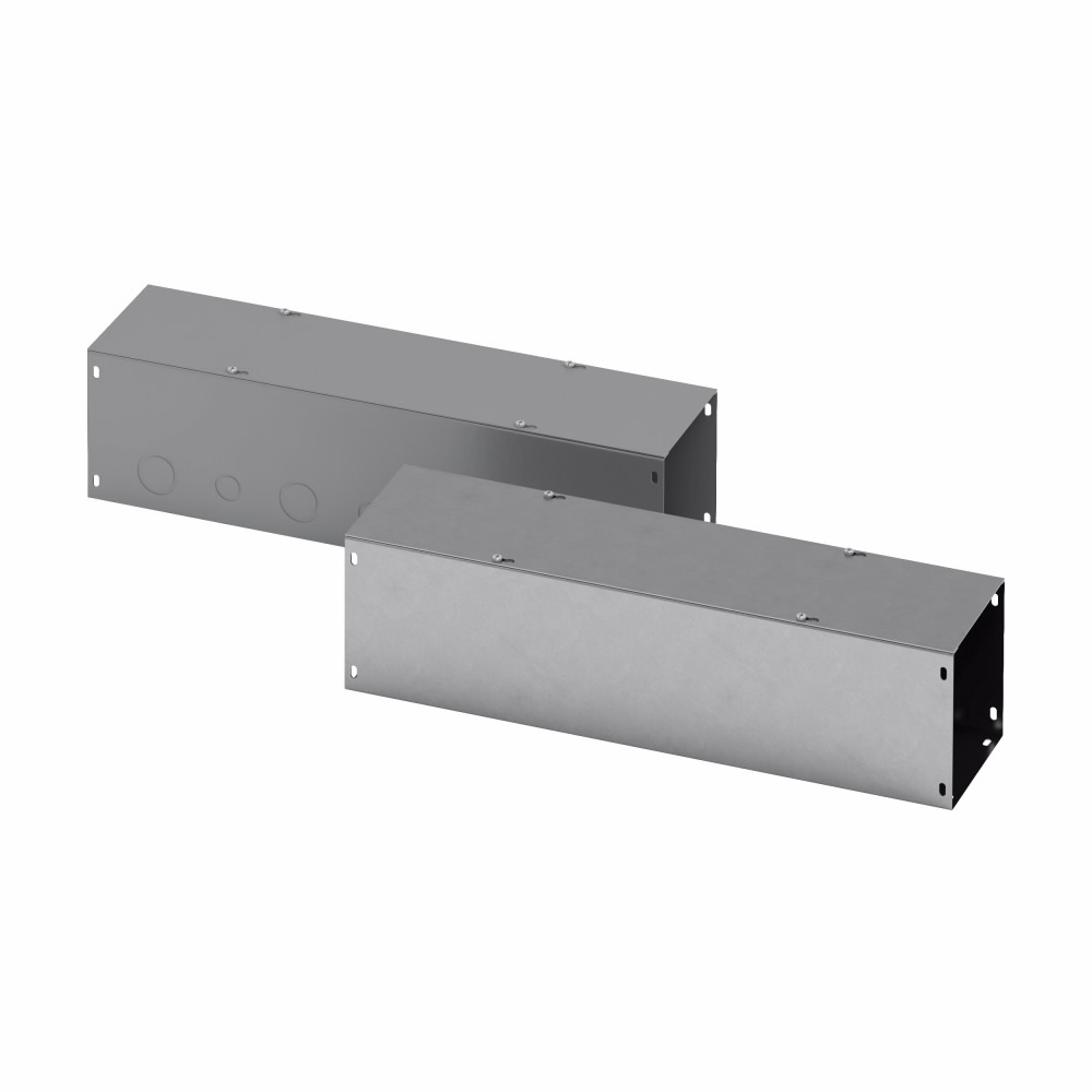 Product image for B-Line 64120-G-NK 6" x 4" x 120" G NK wireway, Thru holes, No knockouts, Screw cover, NEMA 1, Steel, Plated screws, ANSI 61 gray, 16 gauge