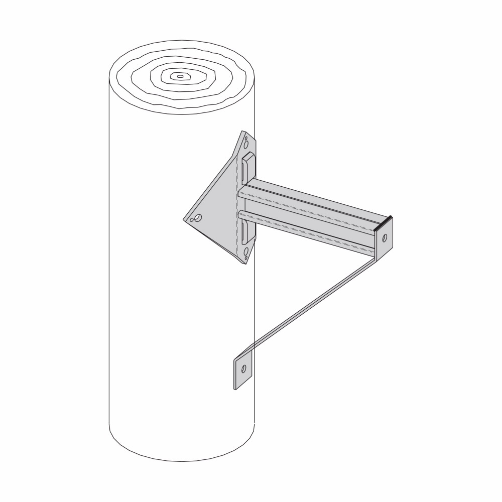Product image for B-LINE B809B-12ZN POST MNT BRKT