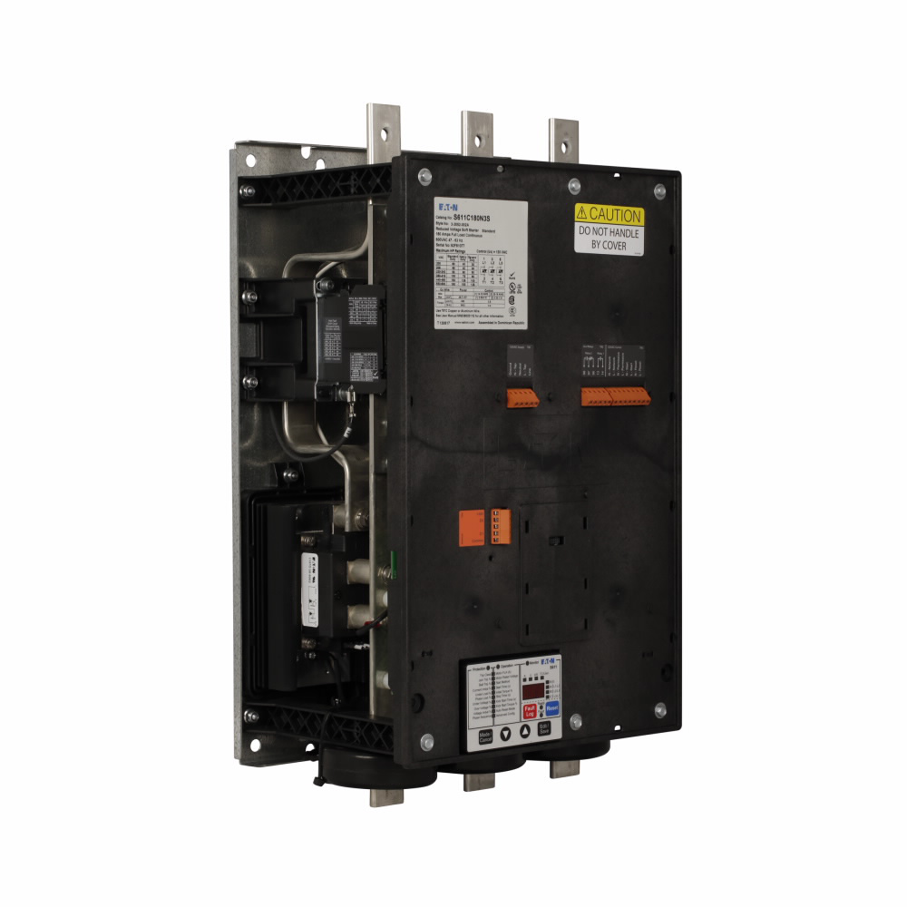 Product image for Cutler-Hammer S611C180N3S S611 Soft starter, Non-combination, Inline or Inside-the-Delta wiring configuration, Frame C, 180A, Three-pole, 600V, 150 hp, Three-phase, IP20, Modbus with communication options
