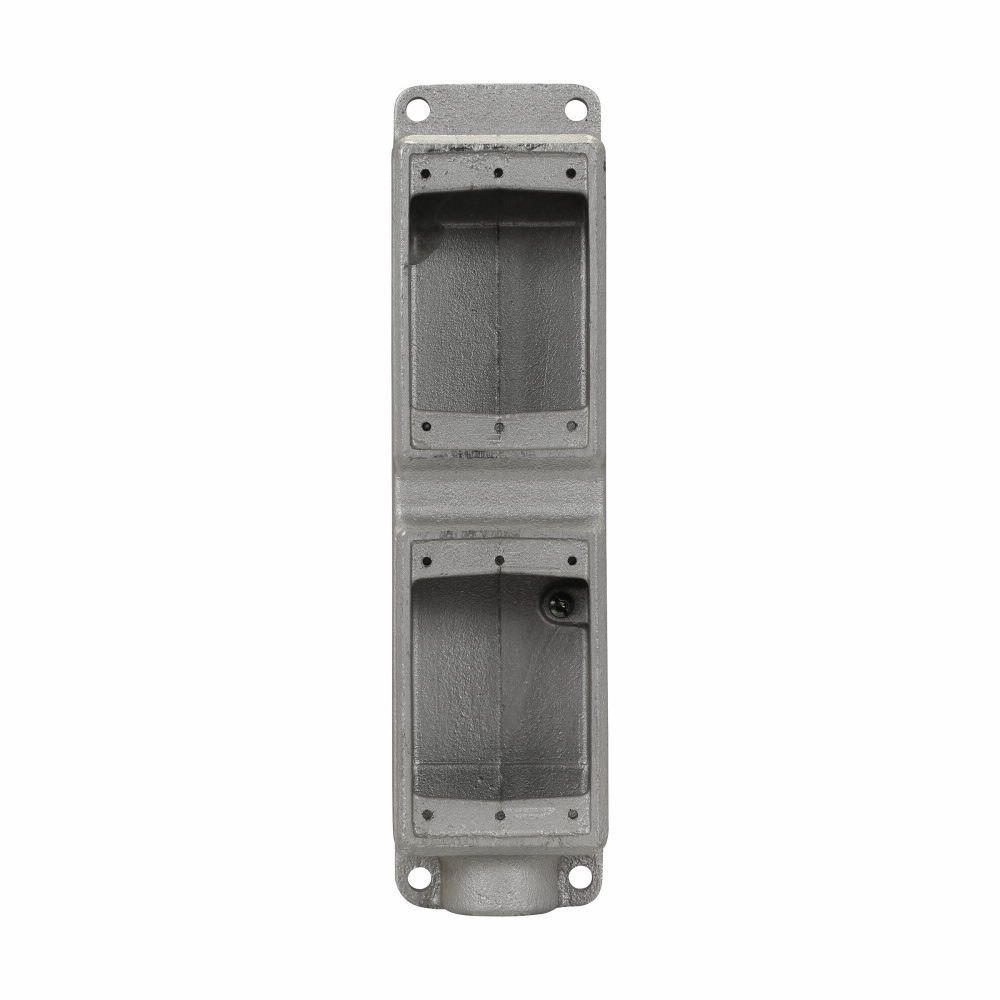 Product image for Crouse-Hinds FS17 FS Device Box, Shallow, Feraloy Iron Alloy, Two Gang, Tandem, 1/2"