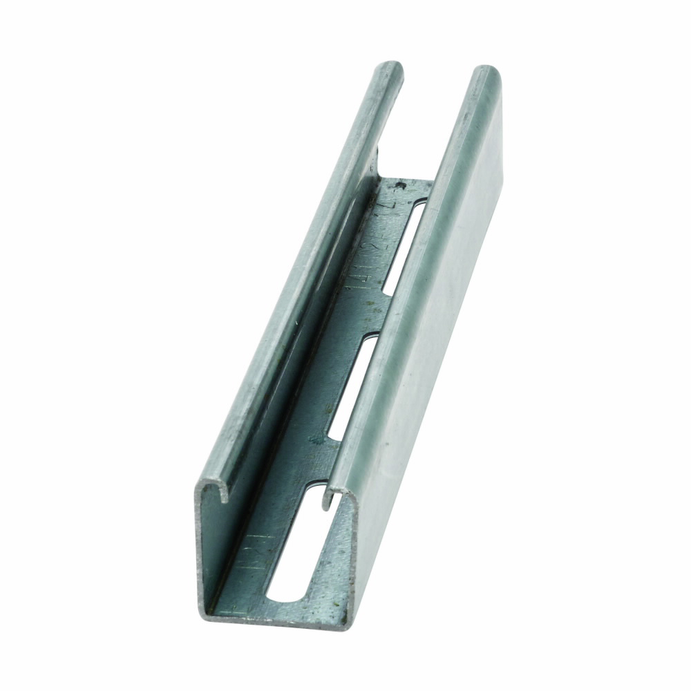 Product image for B-Line B24S-120GLV 1-5/8"W x 1-5/8"H Channel, 13/32" x 3" Slotted, 14ga, 10ft Length, Pre-Galvanized