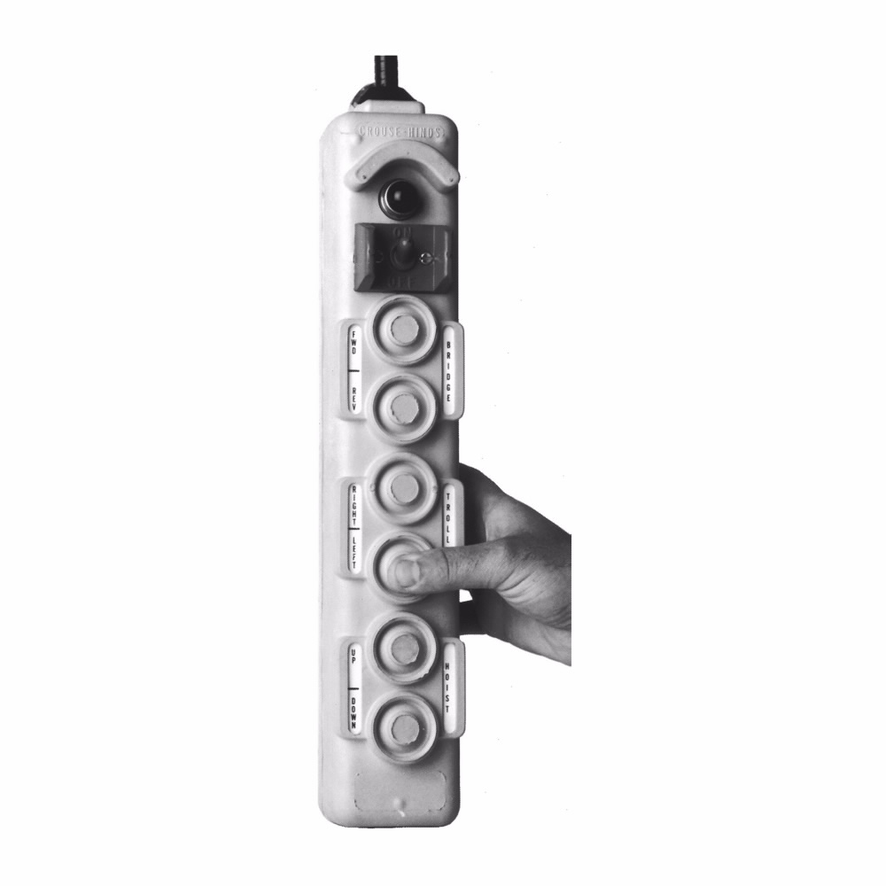 Product image for Crouse-Hinds Series X8635-41B 4-Button 1-Speed 2 Hp 20 Amp 460 Volt Attachable Pendant Push Button Station