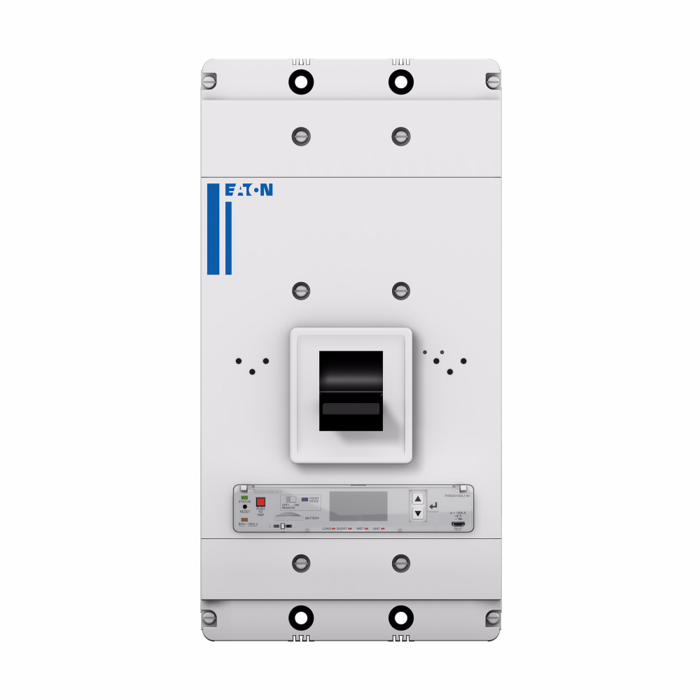 Product image for Cutler-Hammer PDG54P0800D2YN Power Defense molded case circuit breaker, Globally Rated, Frame 5, Four Pole (100% N), 800A, 100kA/480V, PXR20D LSI w/ Modbus RTU, CAM Link, ZSI and Relays, No Terminals