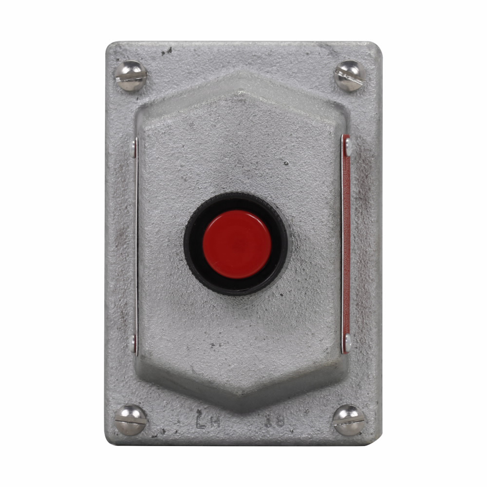 Product image for Crouse-Hinds DS429 DS Cover Fire Alarm System, Flex Station, Feraloy Iron Alloy, Single Pushbutton
