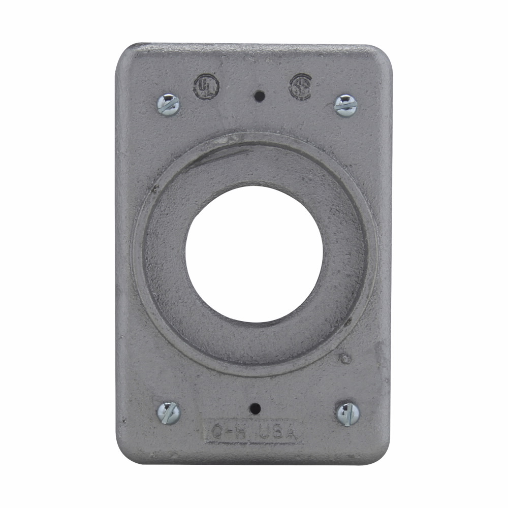 Product image for Crouse-Hinds DS21G 1-Gang Iron Alloy Surface/Flush Mount Device Box Cover