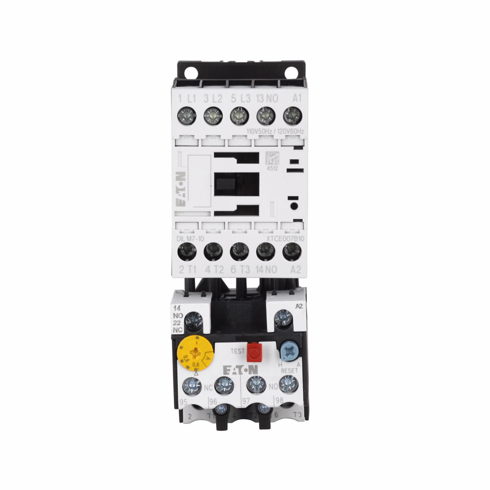 Product image for Cutler-Hammer XTAE018C10A024 XT IEC electronic motor starter,Full voltage non-reversing IEC starter,18 A,110 V 50 Hz, 120 V 60 Hz,1NO,C frame,45 mm,16-24 A,Screw terminals