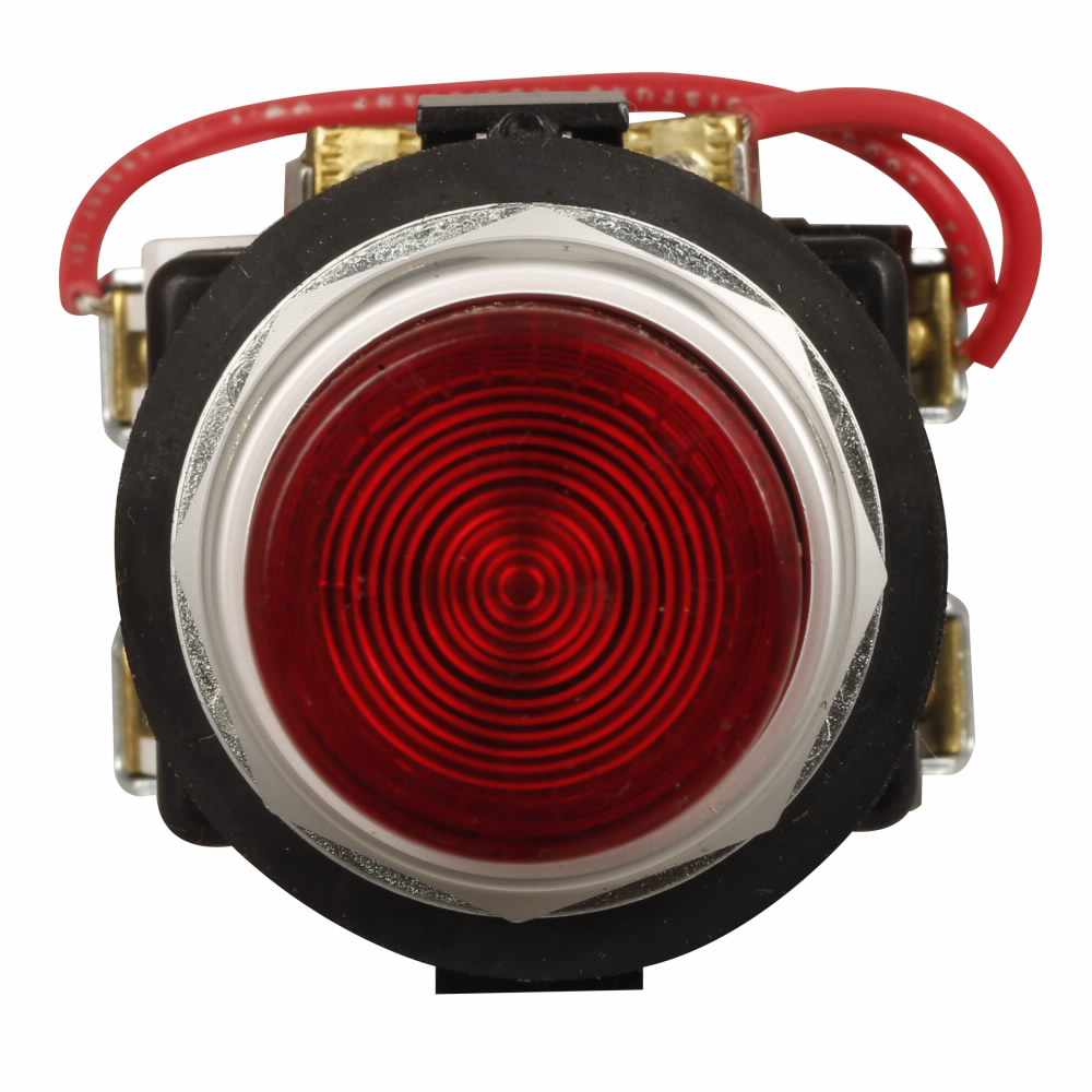 Product image for Cutler-Hammer HT8GVGV7 HT800 pushbutton, 30.5 mm, Watertight/Oiltight, Push-to-test light unit, NEMA 1, 2, 3, 3R, 4, 4X, 12, Illuminated, Push-to-test, Incandescent, full voltage light unit, Green lens,