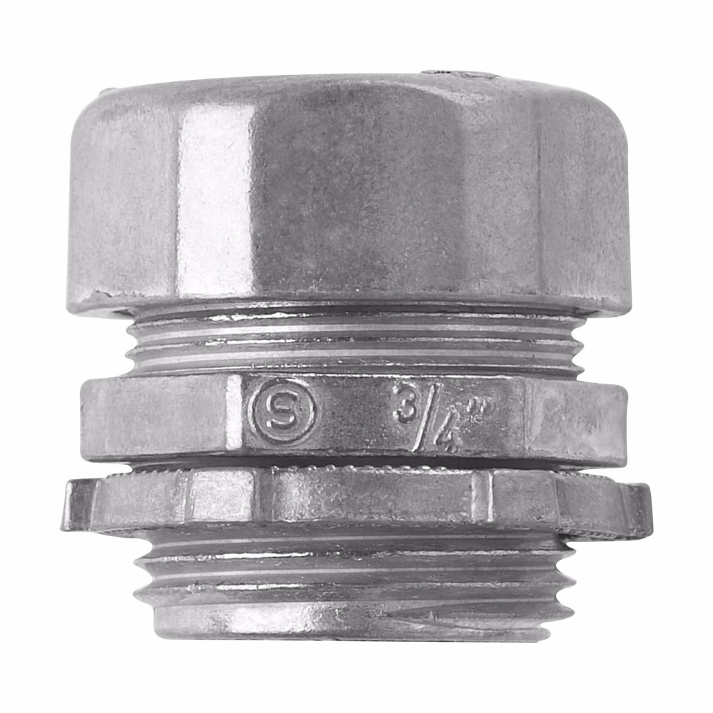 Product image for Crouse-Hinds Series 654DC 1-1/2 Inch Die-Cast Zinc Non-Insulated Compression Straight EMT Connector
