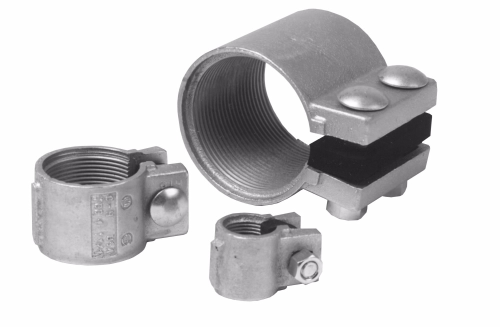 Product image for Crouse-Hinds TCC5 1-1/2" Split Rigid/IMC Conduit Coupling, Ductile Iron