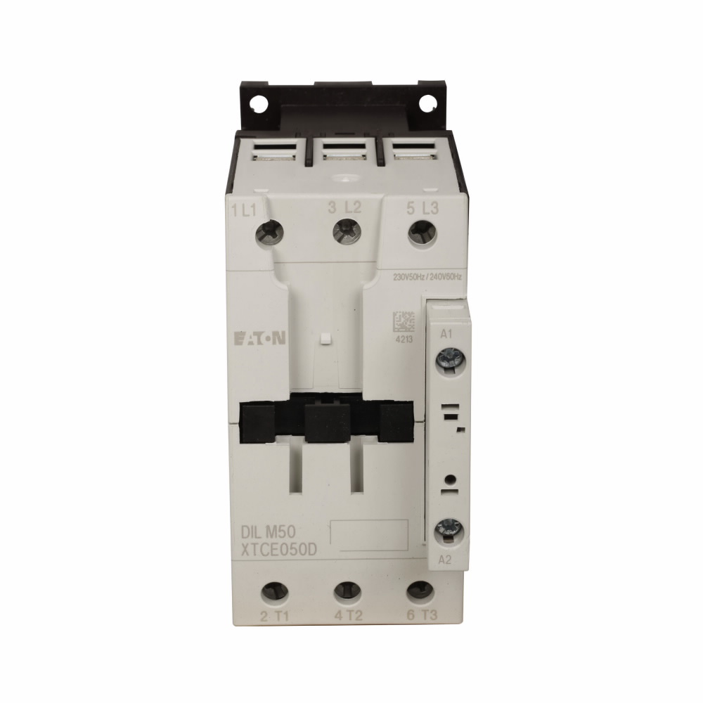 Cutler-Hammer XTCE050DS1A XT IEC contactor, 50A, Side-mounted, 110 Vac 50 Hz, 120 Vac 60 Hz, 1NO-1NC, 50A, Frame D, 55 mm, 50-60 Hz, 3, 7.5, 10/ 15, 20, 40, 50 hp(1/3PH@115, 200, 230/200, 230, 460, 575 Product image for Cutler-Hammer XTCE050DS1A XT IEC contactor, 50A, Side-mounted, 110 Vac 50 Hz, 120 Vac 60 Hz, 1NO-1NC, 50A, Frame D, 55 mm, 50-60 Hz, 3, 7.5, 10/ 15, 20, 40, 50 hp(1/3PH@115, 200, 230/200, 230, 460, 575