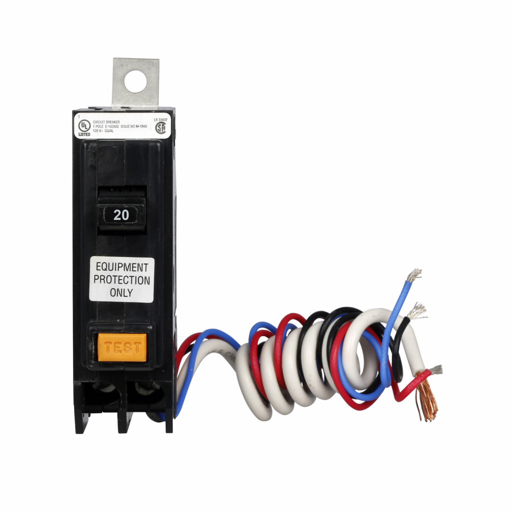 Cutler-Hammer QBGFEP1020W1 QB GFCI circuit breaker,Ground fault circuit breaker,Bell alarm,20A,10 kAIC,Single-pole,120V,Non-Interchangeable,30 mA Trip sensitivity,QBGFEP Product image for Cutler-Hammer QBGFEP1020W1 QB GFCI circuit breaker,Ground fault circuit breaker,Bell alarm,20A,10 kAIC,Single-pole,120V,Non-Interchangeable,30 mA Trip sensitivity,QBGFEP