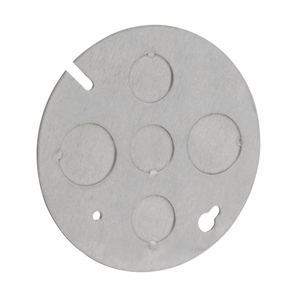 Product image for Crouse-Hinds TP648 Concrete Box Plate, No Stud, w/ Knockouts, Steel