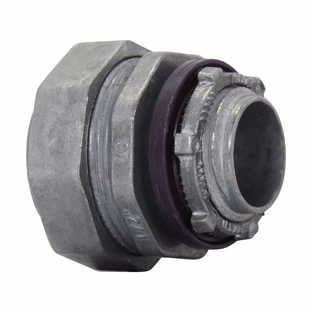 Product image for Crouse-Hinds Series LT250DC 2-1/2 Inch Die-Cast Zinc Non-Insulated Straight Liquidtight Conduit Connector