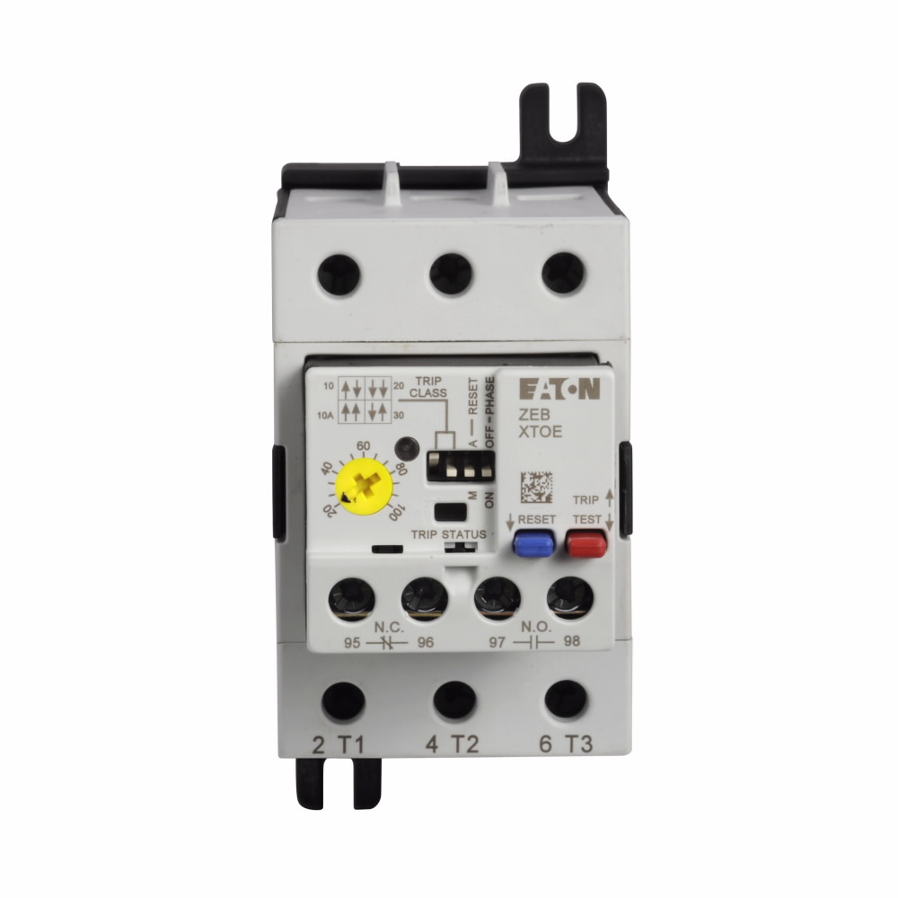 Product image for Cutler-Hammer XTOE100GGSS C440 electronic overload relay, XT Electronic Overload Relay - IEC, 20-100A, Ground fault with selectable class 10, 20, 105mm frame