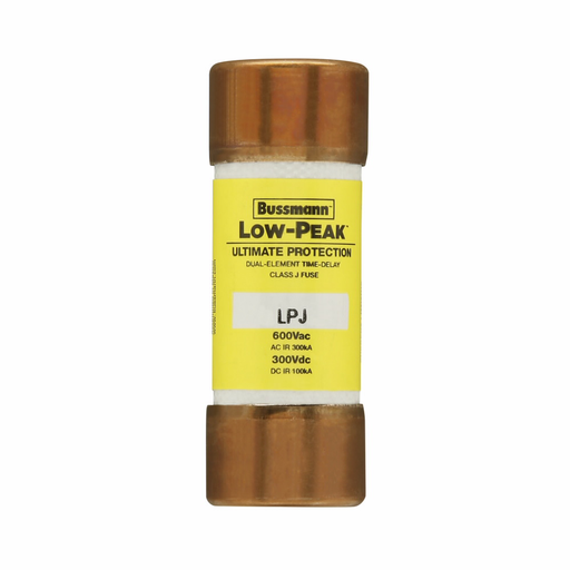 Product image for Bussmann LPJ-15SP 15amp Dual-Element, Time-Delay Class J Fuse, 600Vac/300Vdc
