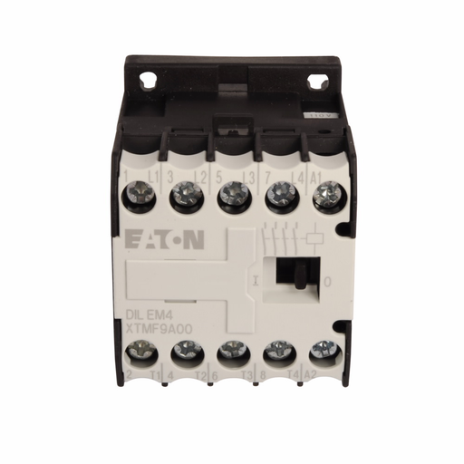 Product image for Cutler-Hammer XTMF9A00TD XT IEC mini contactor, 8.80A, 24 Vdc, 0NO-0NC, 20A, 45 mm mini, Four-pole, Non-reversing, XT IEC series, Screw terminals, Full voltage non-reversing mini contactor