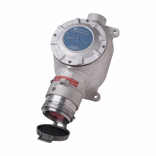 Eaton Crouse-Hinds series Arktite WSQC interlocked receptacle with enclosed switch, 60A, Three-wire, four-pole, Brass contacts, Copper-free aluminum, 1-1/2", 120-600 Vac