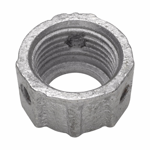 Eaton Crouse-Hinds series throat bushing, Rigid/IMC, Non-insulated, Malleable iron, Threaded, 1/2"
