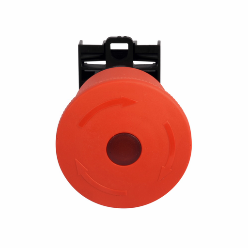 Product image for Cutler-Hammer M22-PVLT45P M22 Modular Twist-to-Release Emergency Stop Operator, 22.5 mm, 45 mm Pushbutton, Twist-to-Release, Illuminated, Button: Red, IP67, IP69K, NEMA 4X, 13, Light 100,000 hours, Butt