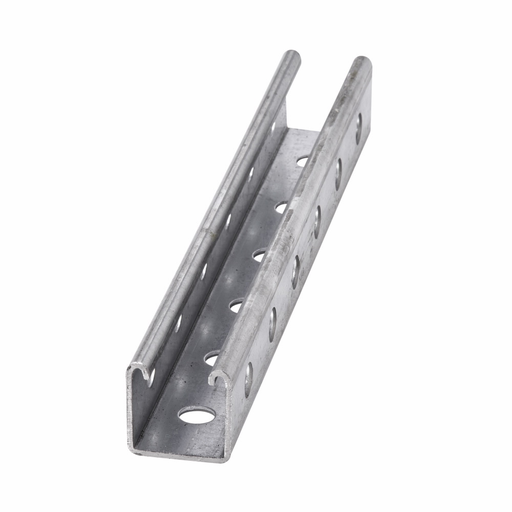 Product image for B-Line B22TH-240HDG 1-5/8"W x 1-5/8"H Channel, 9/16" Dia. on 1-7/8" Centers, 12ga, 20ft Length, Hot Dip Galvanized