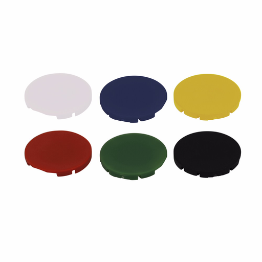 Product image for Cutler-Hammer M22-XD-SWRGYB M22 pushbutton button plate, M22 Button Plate, 22.5 mm, Flush, Non-illuminated, Button: Black, white, red, green, yellow, blue, IP67, IP69K, NEMA 4X, 21