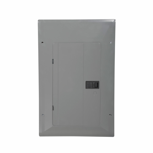 BR style 1-inch loadcenter, main circuit breaker, value pack, no feed-thru lugs, 100A, single-phase, 20-pole, 20 circuits, 19 spaces, 120/240V, #6-1/0 AWG Cu/Al at 60°C or 75°C wire, NEMA 1 enclosure, c1 box size
