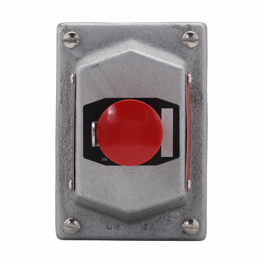 Product image for Crouse-Hinds Series DSD918 S769 EM-SP 1-Button 600 VAC Heavy Duty Front Operated Push Button Station