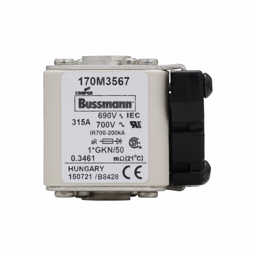 Product image for BUSS 170M3567 FUSE 315A 690V 1*GKN/