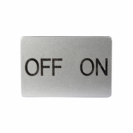 Product image for Cutler-Hammer M22-XST-GB10 M22 pushbutton legend plate insert, M22 Modular Pushbutton Legend Plate Insert, 22.5 mm, Inscription: OFF ON/ GB10, IP66, NEMA 4X, 13