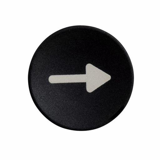 Product image for Cutler-Hammer M22-XD-S-X7 M22 pushbutton button plate, M22 Button Plate, 22.5 mm, Flush, Non-illuminated, Button: Black, Inscription: up arrow/ X7, IP67, IP69K, NEMA 4X, 21