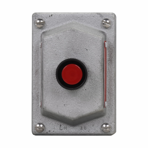 Product image for Crouse-Hinds DS429 DS Cover Fire Alarm System, Flex Station, Feraloy Iron Alloy, Single Pushbutton