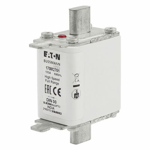 Product image for BUSS 170M2701 FUSE 125A 690V DIN 00