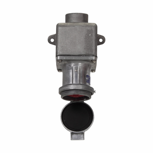 Eaton Crouse-Hinds series Arktite ARE receptacle assembly, 30A, Four-wire, five-pole, 50-400 Hz, Style 2, Copper-free aluminum, Spring door, 1", 600 Vac/250 Vdc
