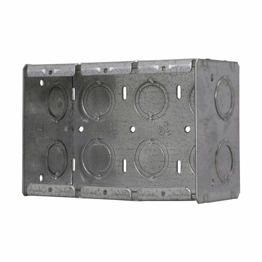 Product image for Crouse-Hinds Series TP684 5-9/16 x 2-1/2 x 3-3/4 Inch Steel 3-Gang Masonry Box
