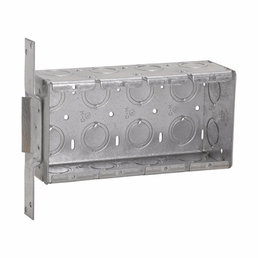 Product image for Crouse-Hinds Series TP638 7-3/8 x 2-1/2 x 3-3/4 Inch Steel 4-Gang Switch Box