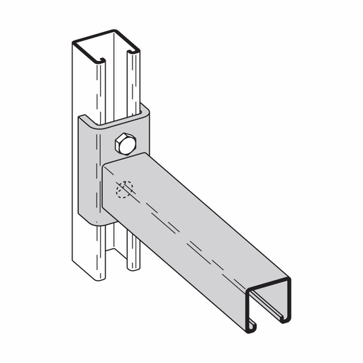 Product image for B-LINE B198A-12ZN CHNL BRKT