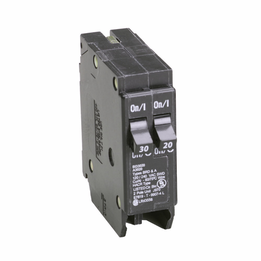 Product image for Eaton Electrical BD3020 1 Inch CTL Class Type BD Plug-On Circuit Breaker