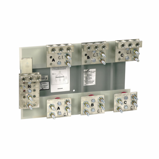 Product image for B-Line 6067-HEELS current transformer metering, 800 A, 55 kAIC, #4 - 600 MCM, 4 wires, For use with CT rated enclosures
