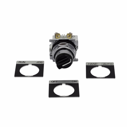 Product image for Eaton Electrical 10250T20KB-POP 600 VAC 1NO 1NC 30.5 mm 2-Position Black IP65 Knob Non-Illuminated Selector Switch