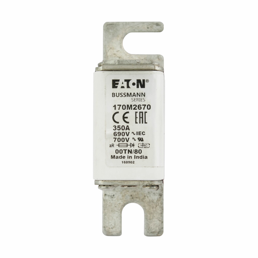 Product image for BUSS 170M2670 FUSE 350A 690V 00TN/8