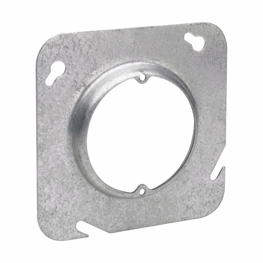 Product image for Crouse-Hinds TP570 4-11/16" Square Box Cover, 5/8" Raised, w/ Ears 2-3/4", 3.8cu.in, Steel